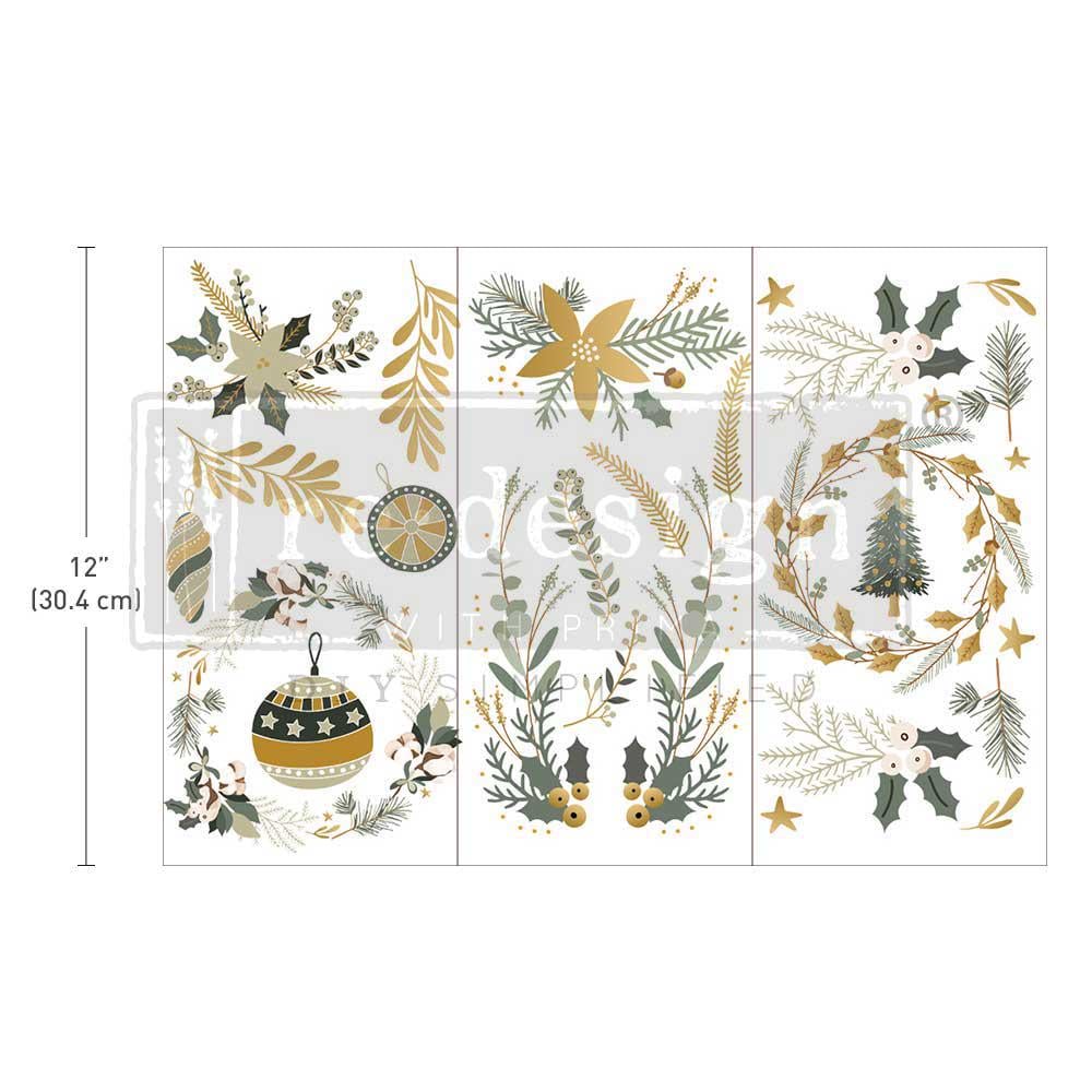 HOLIDAY SPIRIT | Small Transfers | Redesign With Prima | Rub on Transfers | Furniture | Arts & Crafts | 3 sheets, 6x12