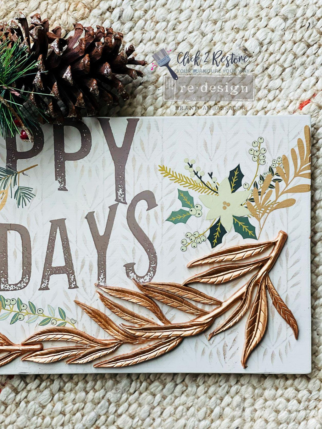 HOLIDAY SPIRIT | Small Transfers | Redesign With Prima | Rub on Transfers | Furniture | Arts & Crafts | 3 sheets, 6x12