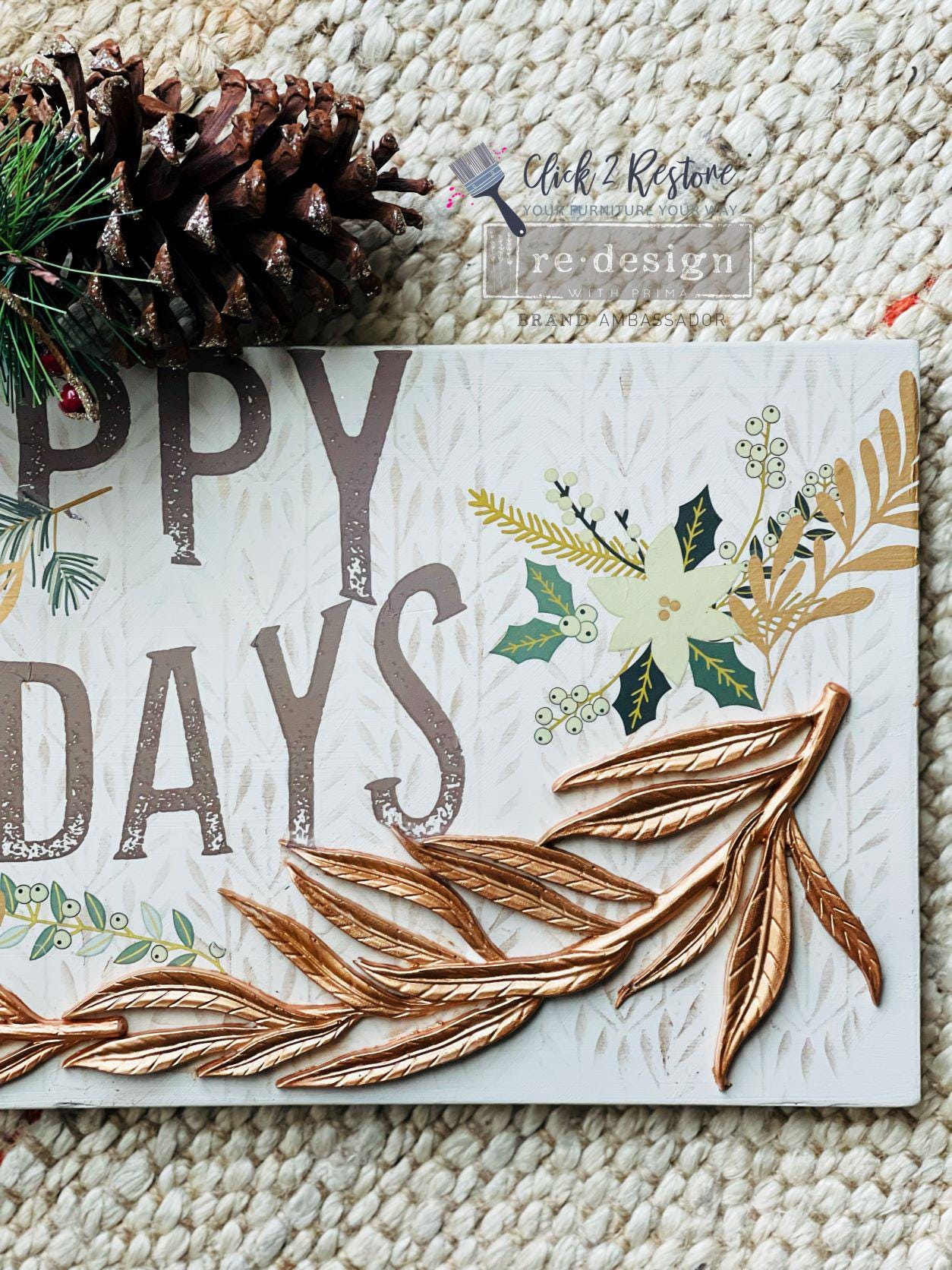 HOLIDAY SPIRIT | Small Transfers | Redesign With Prima | Rub on Transfers | Furniture | Arts & Crafts | 3 sheets, 6x12