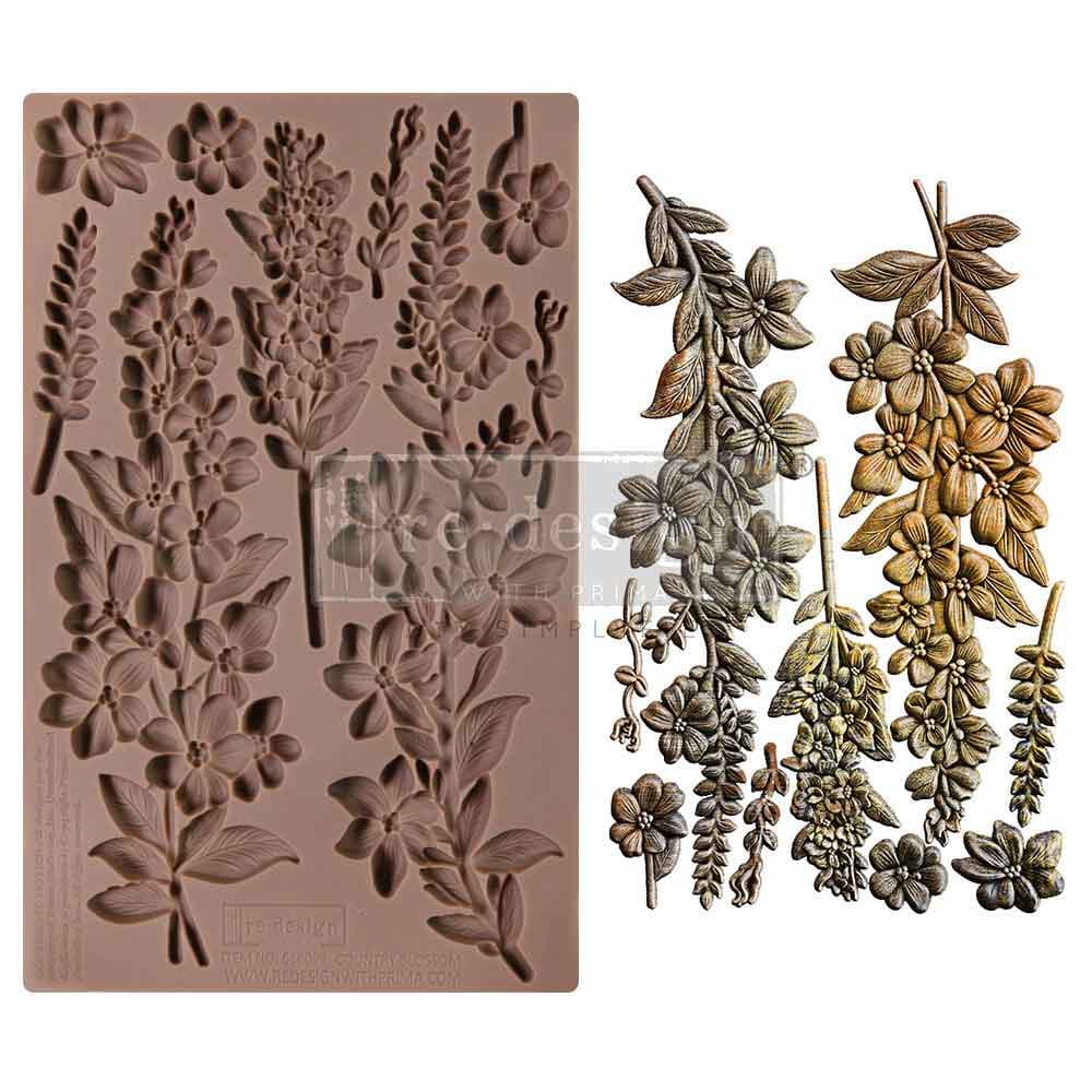 Country Blossom - Resin Mould 5"x8"