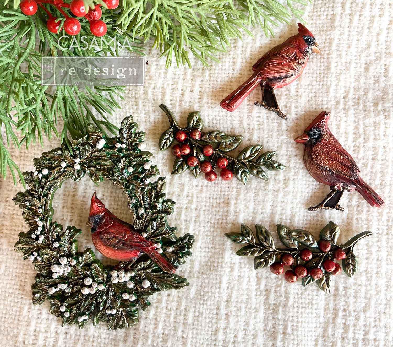 Cardinal Cheer  - Resin Mould 5"x8"