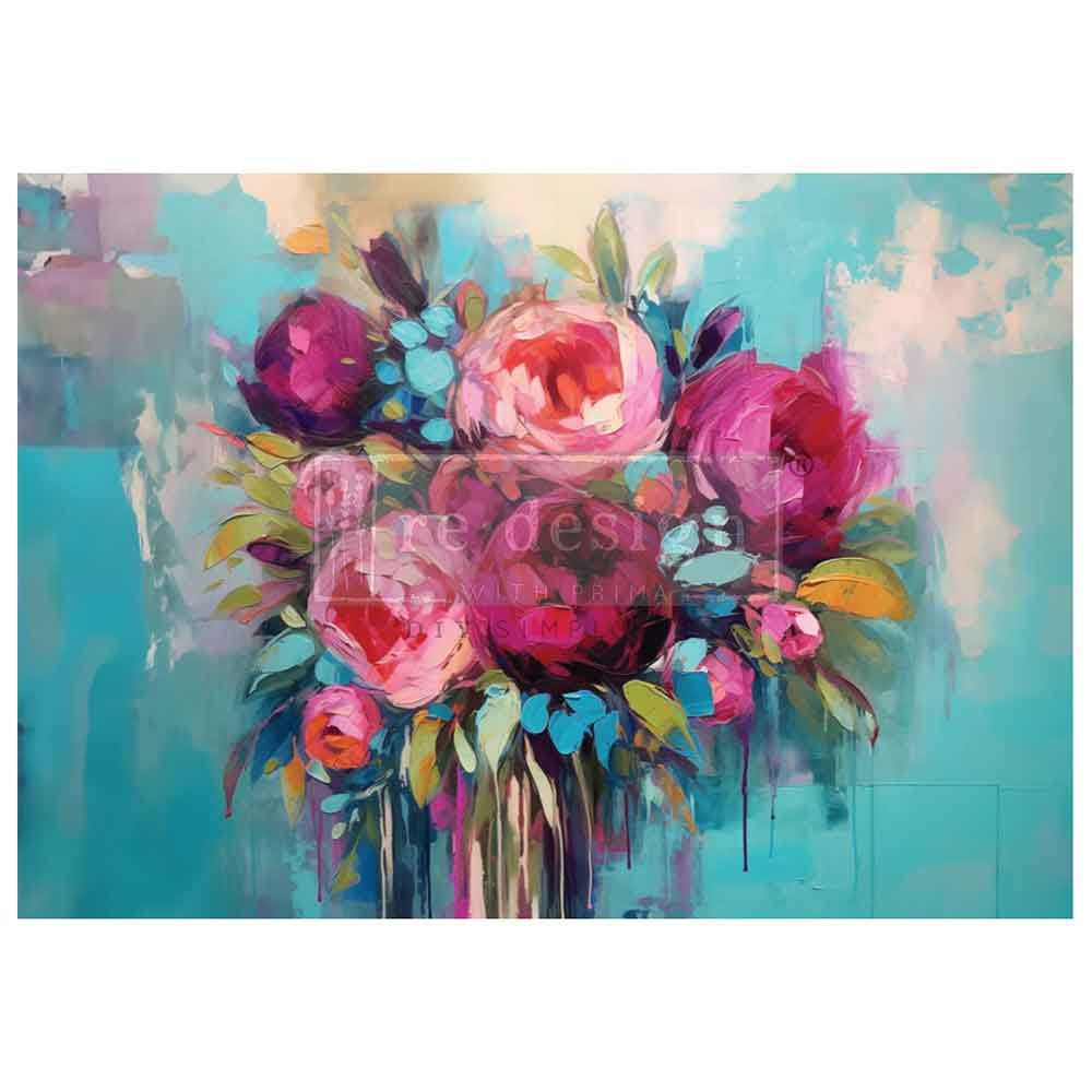 BURST Of COLOR | A1 Decoupage Paper | Furniture | Arts & Crafts | 23.4"x33.1"| Redesign with Prima