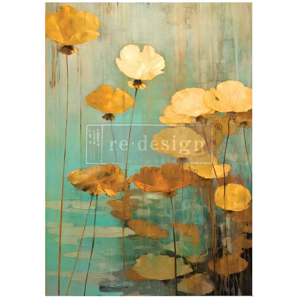 ETERNAL LOTUS | A1 Decoupage Paper | Furniture | Arts & Crafts | 23.4"x33.1" | Redesign with Prima