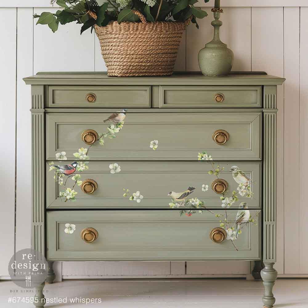 NESTLED WHISPERS | Small Transfers | Redesign With Prima | Rub on Transfers | Furniture | Arts & Crafts | 3 sheets, 6x12