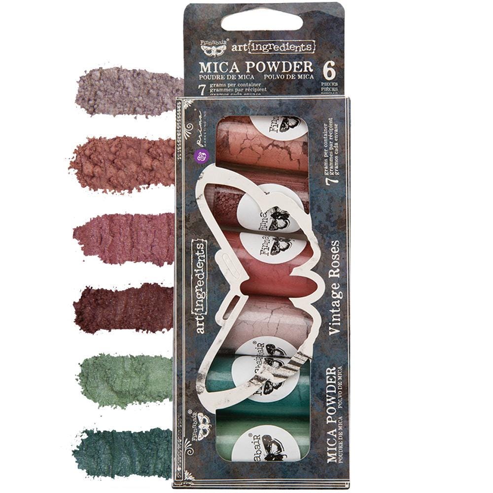 MICA POWDERS | Art Ingredients | Vintage Roses | Arts | Crafts | Resin | 7g bottle set of 6