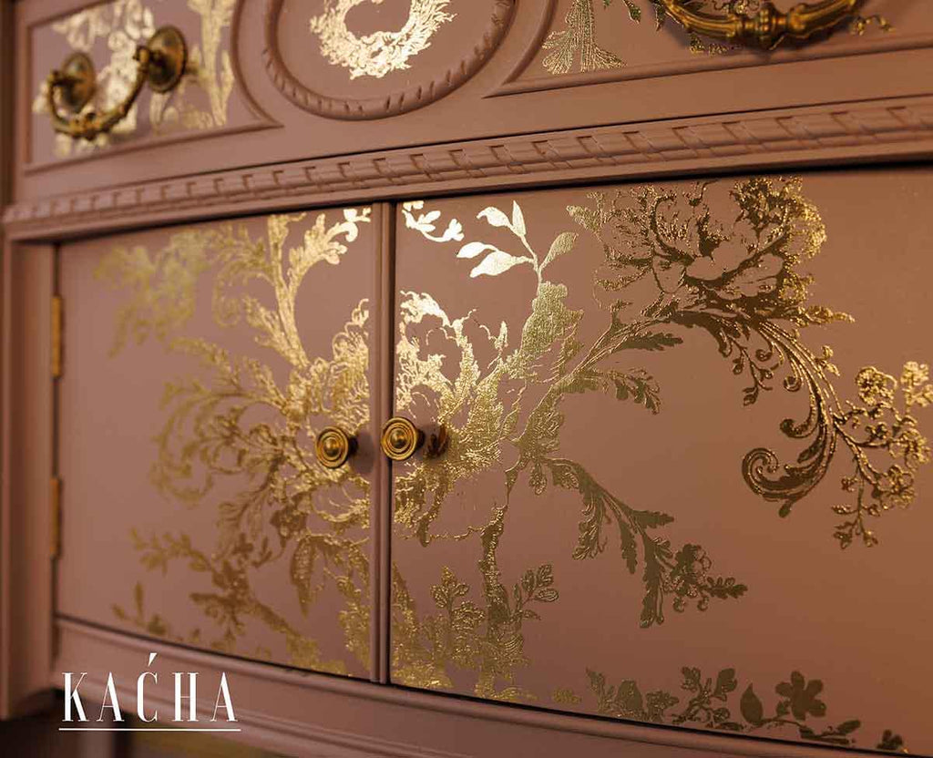 ÉGLANTINE ELEGANCE | Decor Transfers | Redesign With Prima | Foil | Furniture | Arts & Crafts | 18"X24", cut into 2 sheets