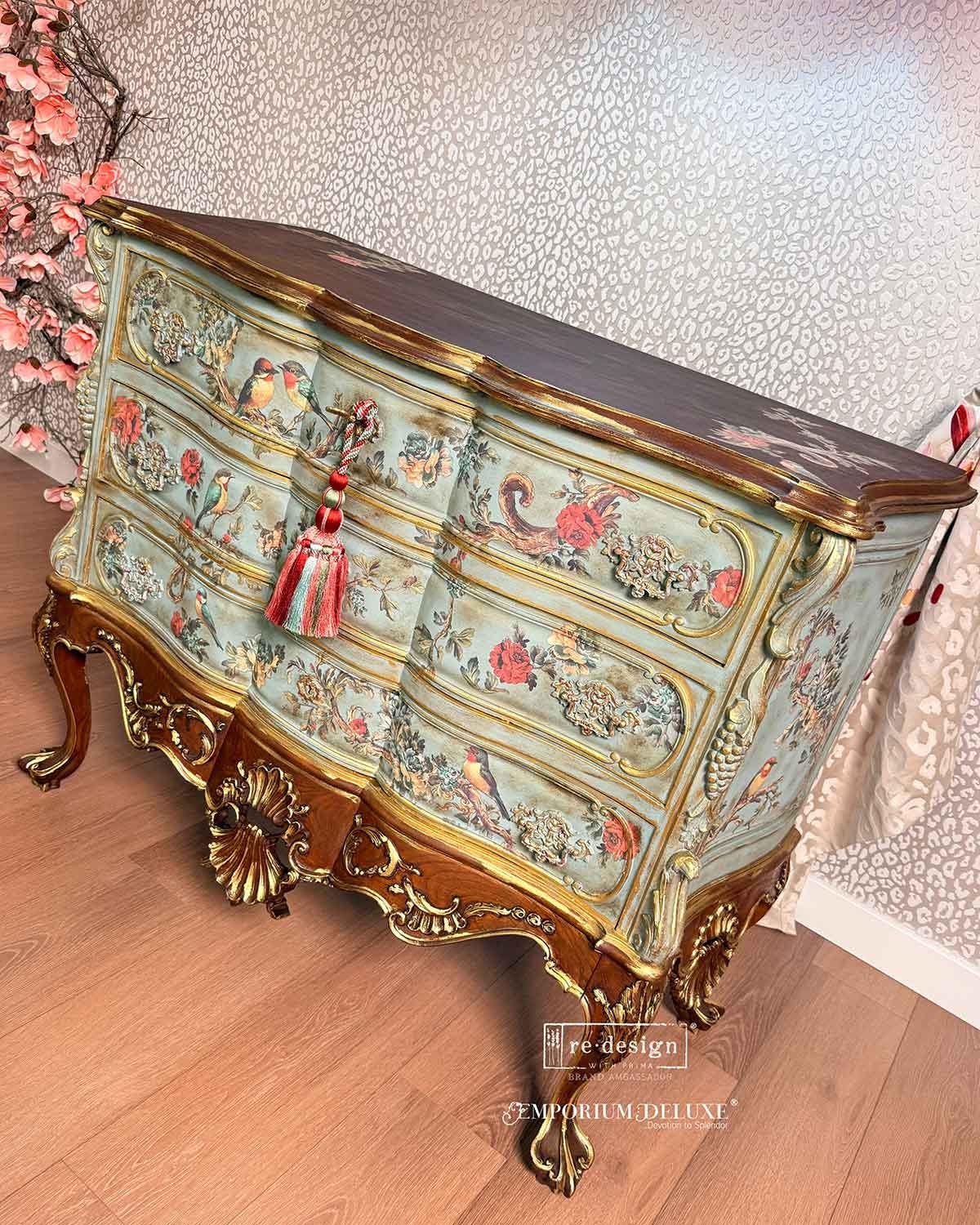 ROSETTE AVIARY | Decor Transfers | Redesign With Prima | Rub on Transfers | Furniture | Arts & Crafts | 24x35, cut into 4 sheets