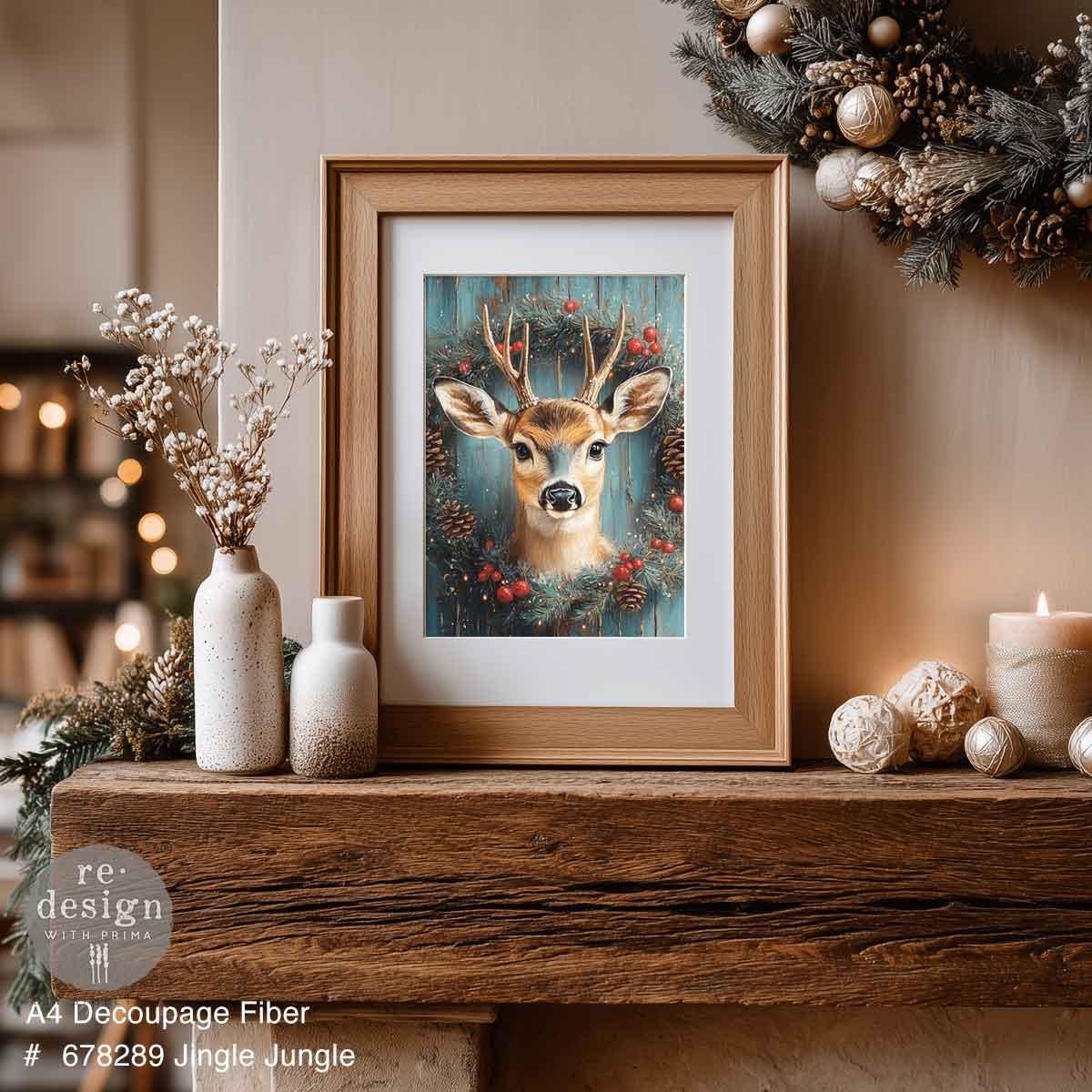 Jingle Jungle | 1 sheet, 8.27x11.69 | Decoupage Decor Tissue Paper | Redesign with Prima