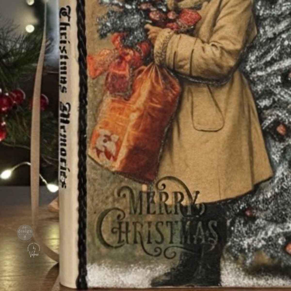 VINTAGE TIDINGS | Decoupage Decor Tissue Paper for Furniture | 1 sheet, 8.27x11.69 | Redesign with Prima | Christmas decor