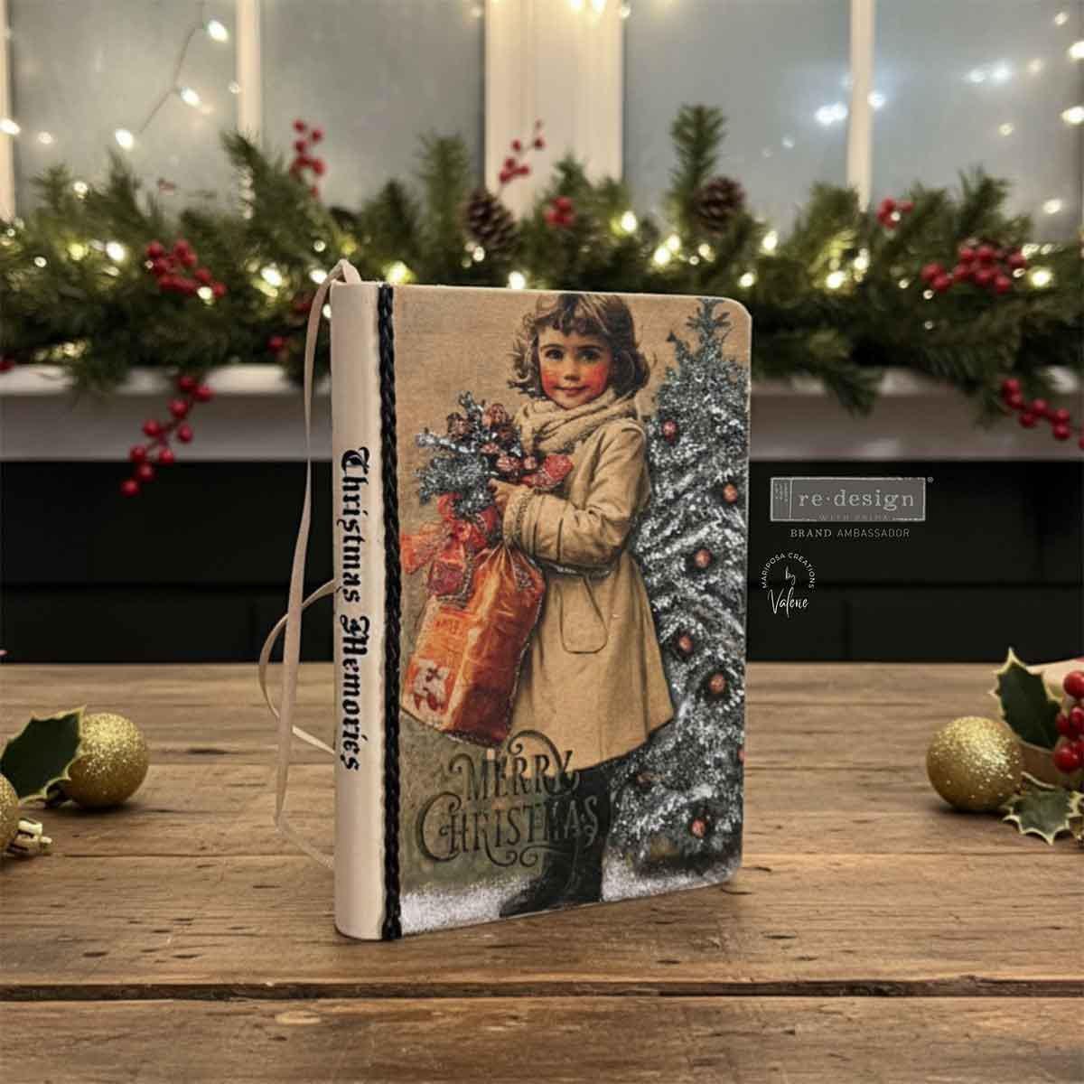 VINTAGE TIDINGS | Decoupage Decor Tissue Paper for Furniture | 1 sheet, 8.27x11.69 | Redesign with Prima | Christmas decor