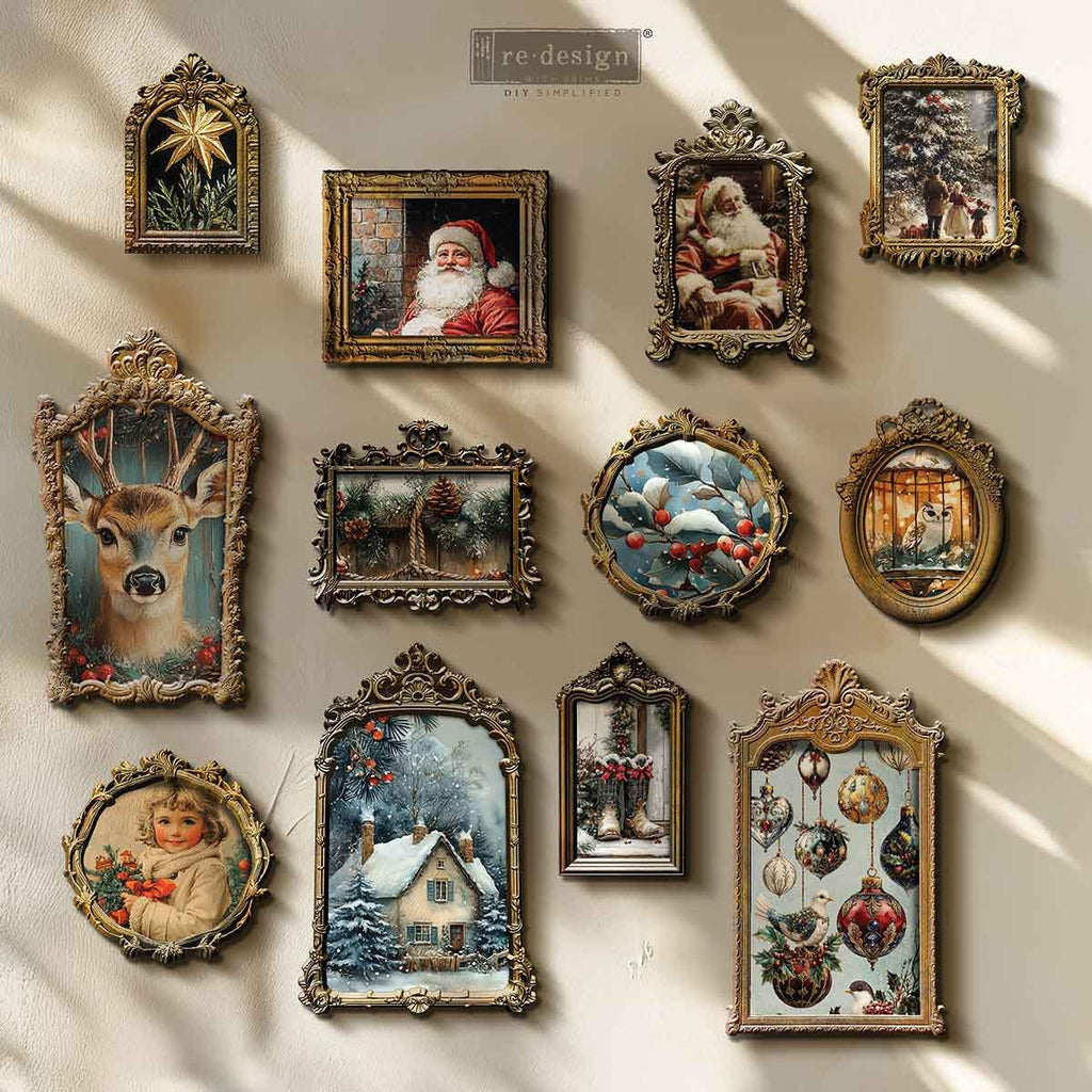 WINTER HEARTH | Decoupage Decor Tissue Paper for Furniture | 1 sheet, 8.27x11.69 | Redesign with Prima