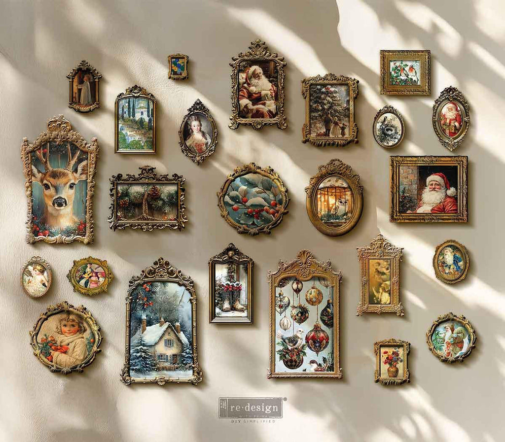 FARMHOUSE NOEL | Decoupage Decor Tissue Paper for Furniture | 1 sheet, 8.27x11.69 | Redesign with Prima