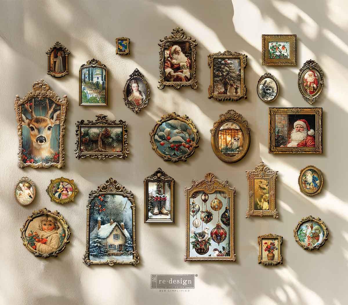 FARMHOUSE NOEL | Decoupage Decor Tissue Paper for Furniture | 1 sheet, 8.27x11.69 | Redesign with Prima