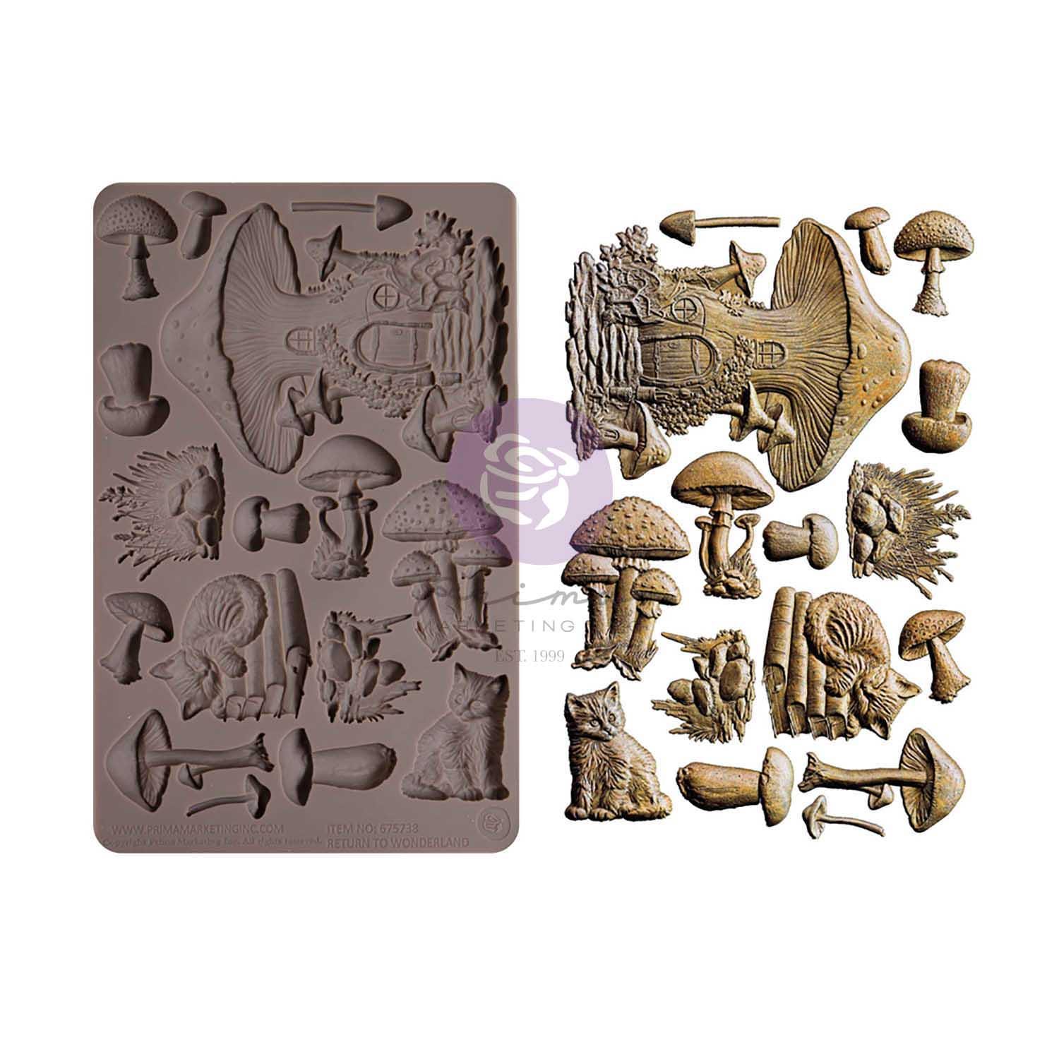 Fairyland Fungi | 5"x8" | Decor Moulds for Crafts | Redesign with Prima