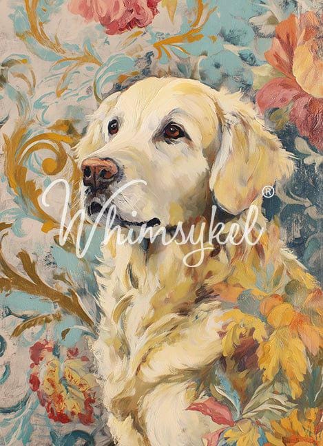 Golden Retriever | 21"x29" | Large Decoupage Tissue Paper | Whimsykel Designs