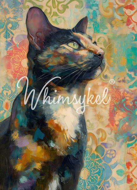 Tortoise Shell Cat | 21"x29" | Large Decoupage Tissue Paper | Whimsykel Designs