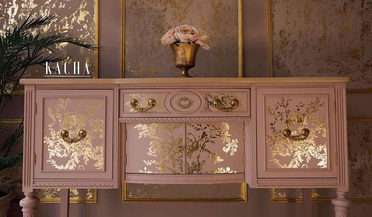 ÉGLANTINE ELEGANCE | Decor Transfers | Redesign With Prima | Foil | Furniture | Arts & Crafts | 18"X24", cut into 2 sheets