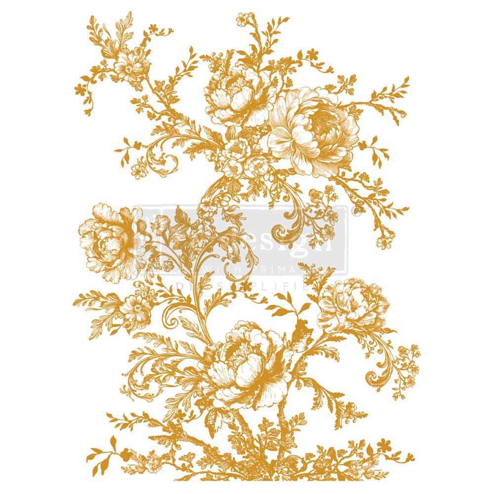 ÉGLANTINE ELEGANCE | Decor Transfers | Redesign With Prima | Foil | Furniture | Arts & Crafts | 18"X24", cut into 2 sheets