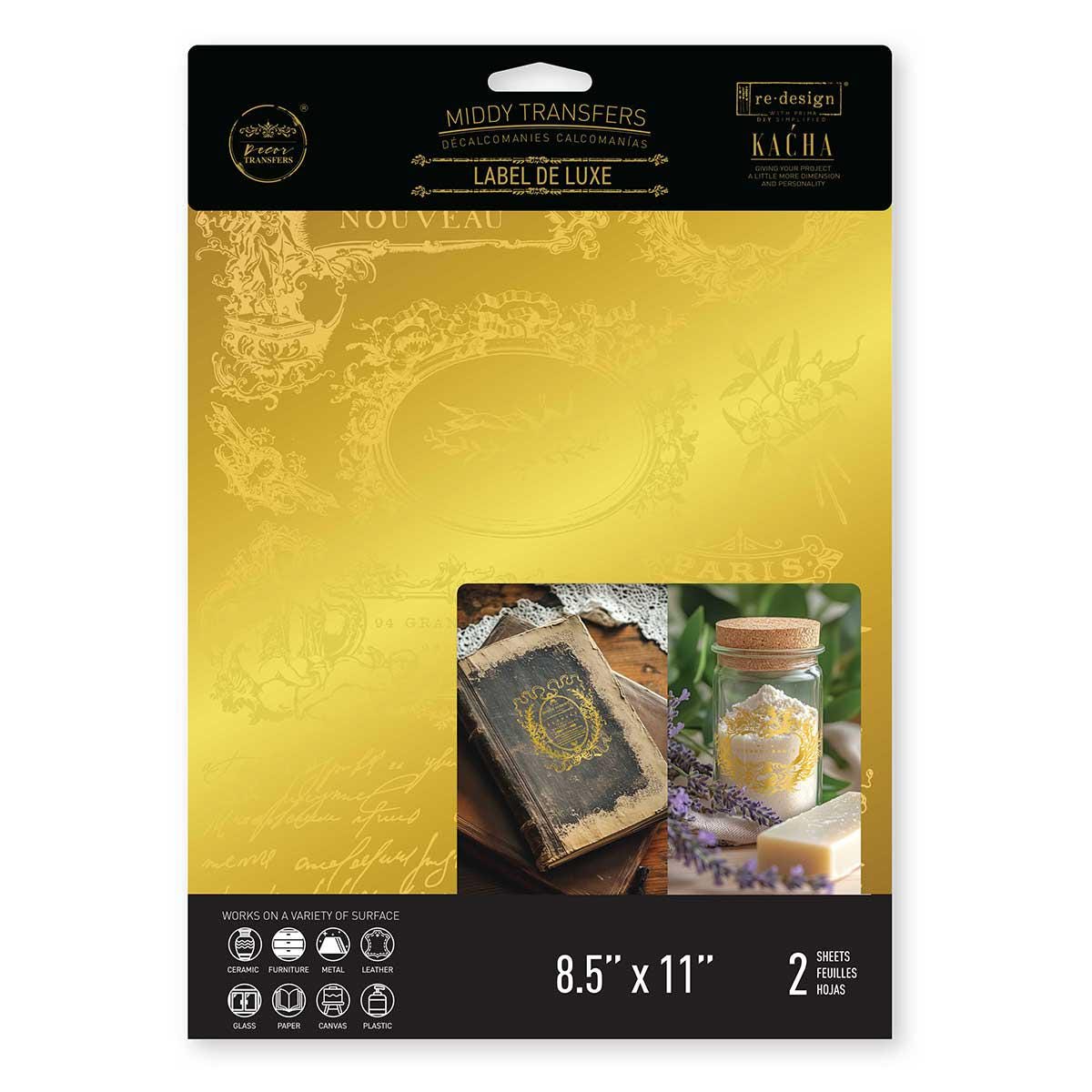 Label De Luxe | 8.5"X11", cut into 2 sheets | Decor Transfers | Redesign With Prima