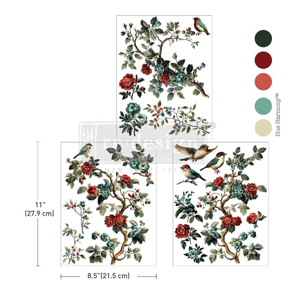 The Rosy Nest | Middy Transfers | Redesign With Prima | Rub on Transfers | Furniture | Arts & Crafts | 3 sheets-8.5" x 11"