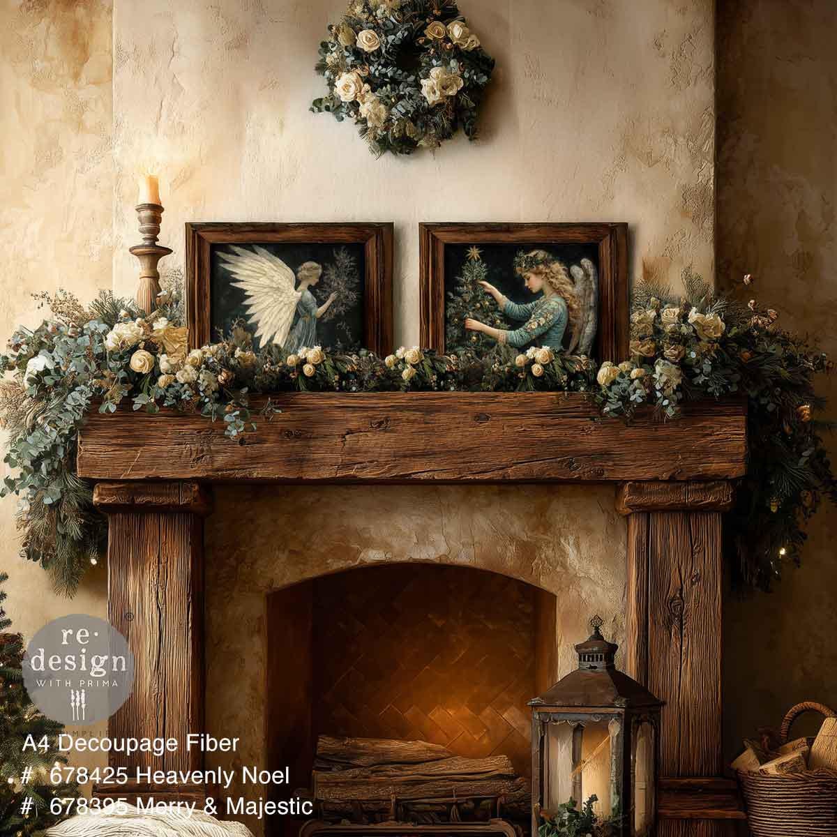 MERRY & MAJESTIC | Decoupage Decor Tissue Paper for Furniture | 1 sheet, 8.27x11.69 | Redesign with Prima