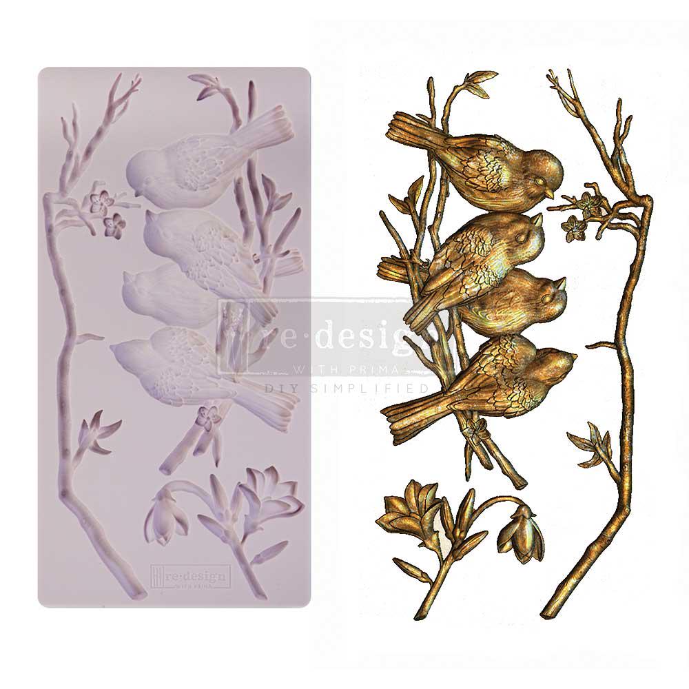 Avian Love | 5"x10" | Decor Moulds for Crafts | Redesign with Prima