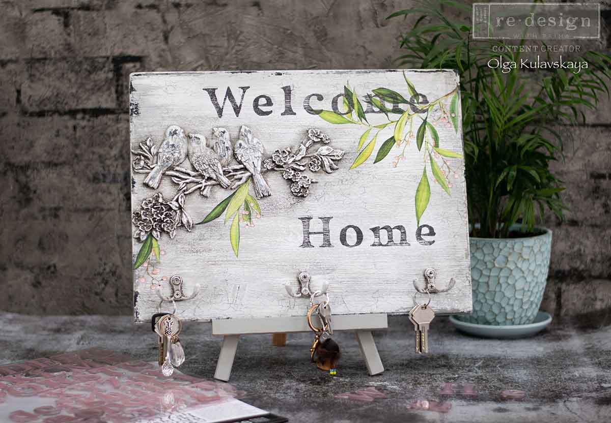 Avian Love | 5"x10" | Decor Moulds for Crafts | Redesign with Prima