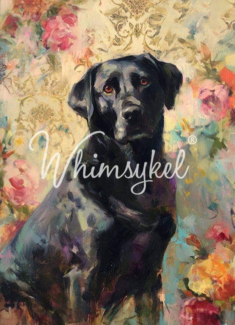 Black Lab | 21"x29" | Large Decoupage Tissue Paper | Whimsykel Designs