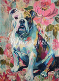 English Bulldog | 21"x29" | Large Decoupage Tissue Paper | Whimsykel Designs