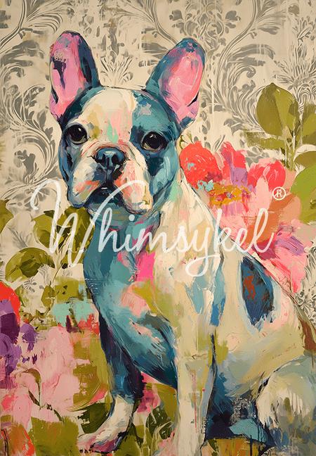 Frenchie | 21"x29" | Large Decoupage Tissue Paper | Whimsykel Designs