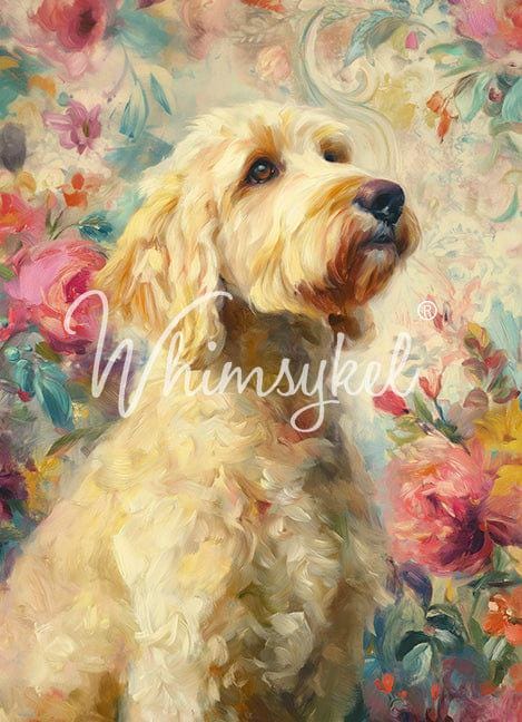 Golden Doodle | 21"x29" | Large Decoupage Tissue Paper | Whimsykel Designs