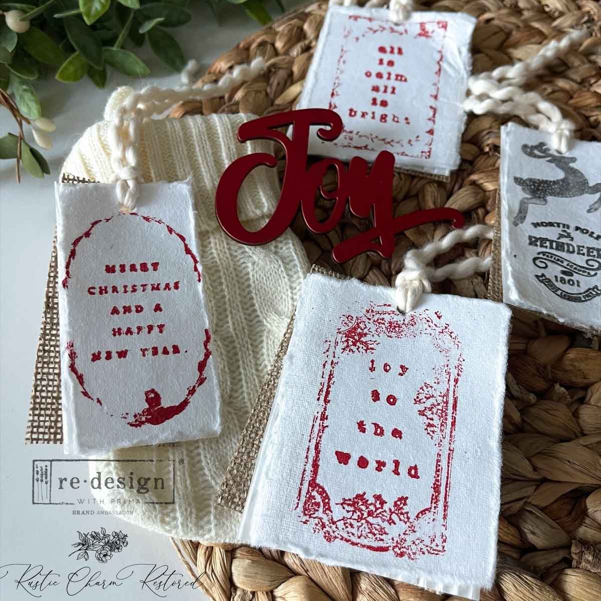 Here Comes Santa | Décor Clear Stamp – 1 Sheet, 8.5" x 11" | ReDesign with Prima