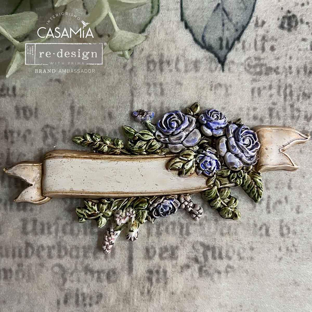 Blooming Banners | 5" x 10" x 8mm | Décor Mould® | Redesign with Prima