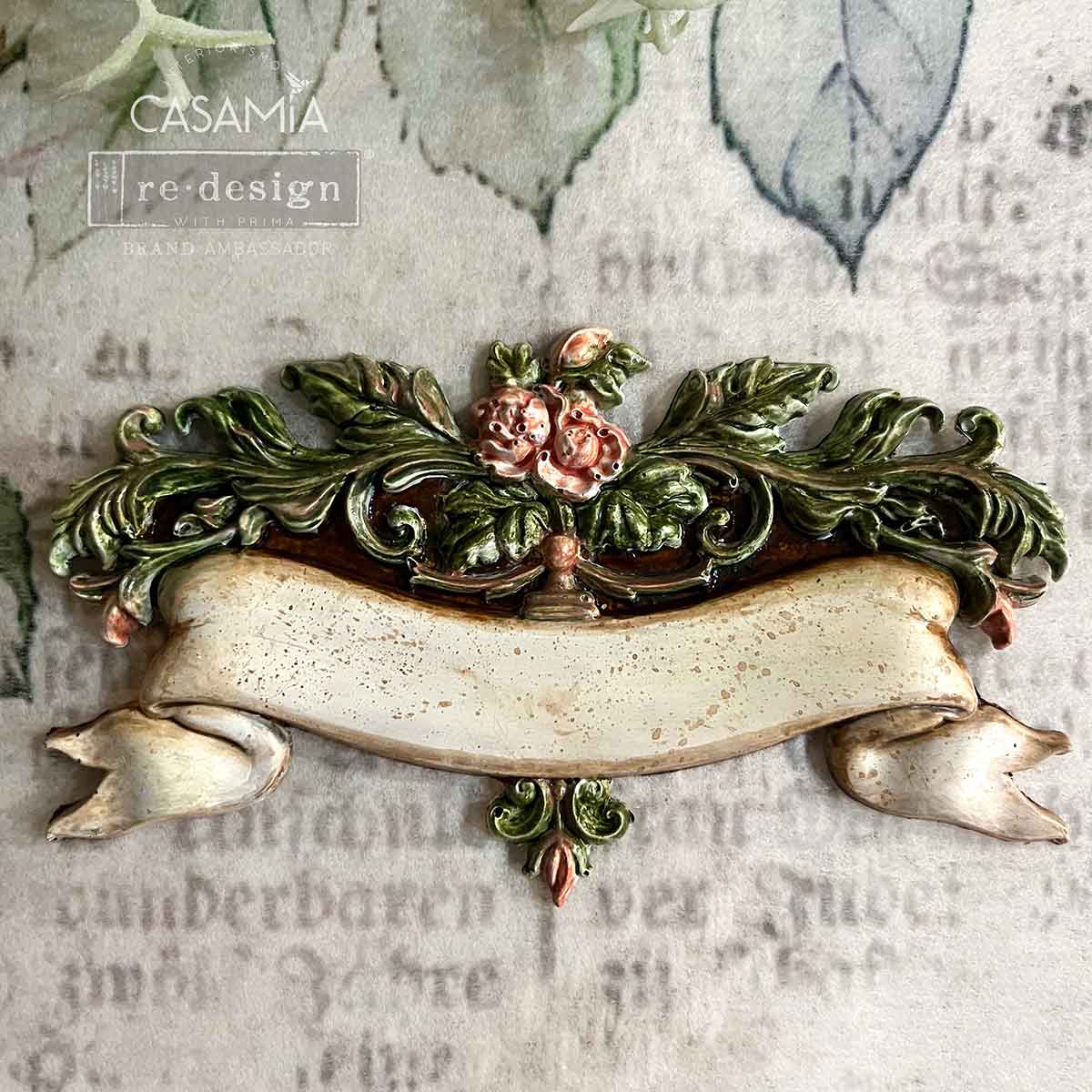 Blooming Banners | 5" x 10" x 8mm | Décor Mould® | Redesign with Prima